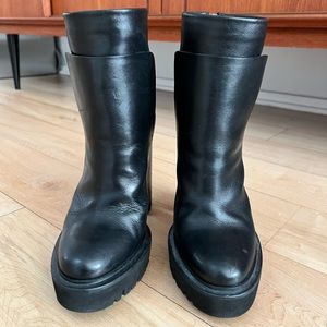 Kalliste chunky combat heel platform boots 36.5